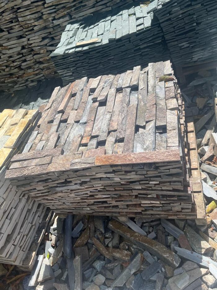 PIEDRA LAJA MARRON MIXTO PREMIUM CORTE RECTANGULAR